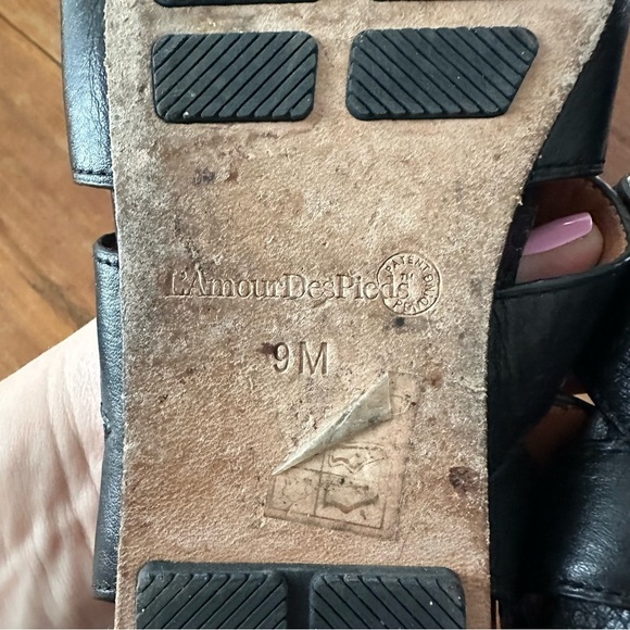 L’Amour Des Pieds Digbee Black Leather Lace-Up Gladiator Sandals Size 9 - Picture 11 of 15